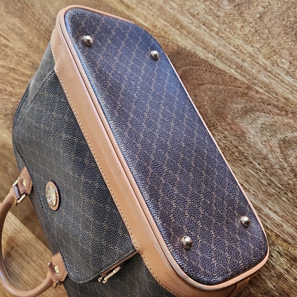 {RIONI} Moda Italia Signature Dome Brown Handle Bag - Picture 6 of 16